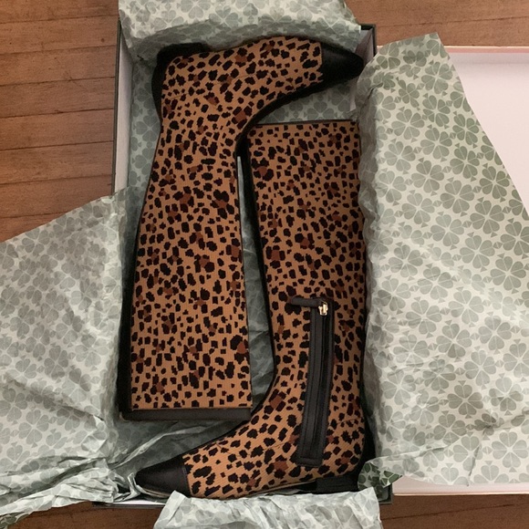 NWB Kate Spade Leopard Knee High Mikayla Boots - Picture 10 of 10
